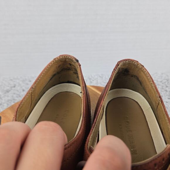 Cole Haan Mens 12M OriginalGrand Woodbury Brown Wingtip Brogue Casual Oxford - Picture 11 of 12